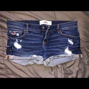 Hollister Dark wash jean shorts